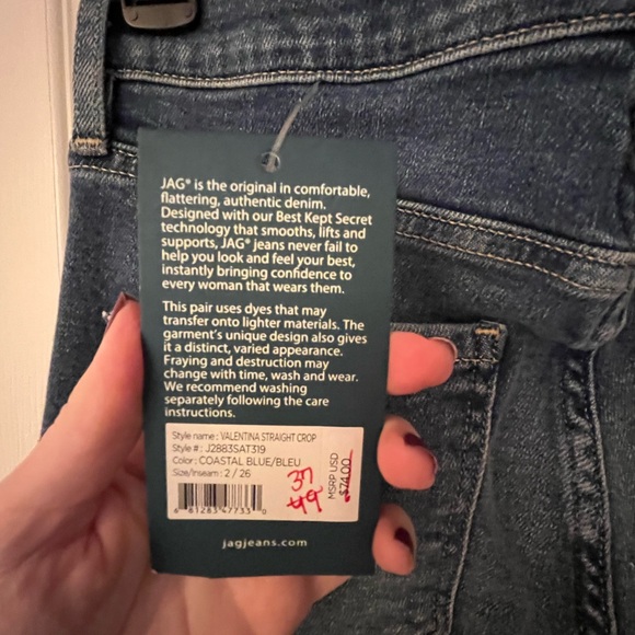 NWT Jag Jeans-Straight/Hi Rise/Crop - Picture 7 of 8